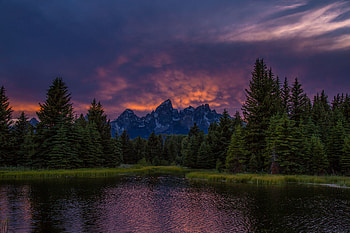 Nature, Sunset, Mountains, Lake HD wallpaper