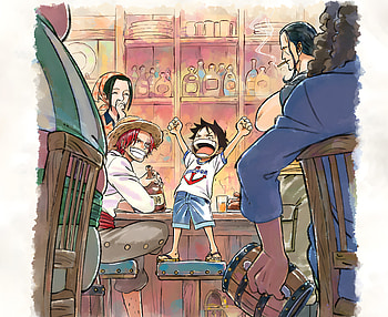 Straw Hat Origins: Young Luffy & Shanks — One Piece, Anime, The One Piece, Monkey D. Luffy, Shanks (One Piece) HD wallpaper