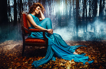 Couture, blue, model, graphy, girl, beautiful, dress, woman, elegant, fashion, gown HD wallpaper