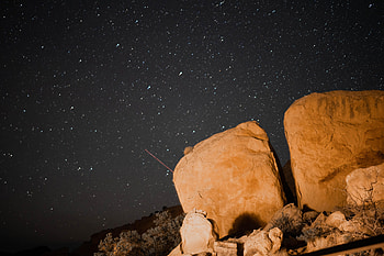 Nature, Stones, Stars, Night, Rocks, Starry Sky HD wallpaper