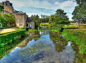 The mill, river, nature, water, mill HD wallpaper