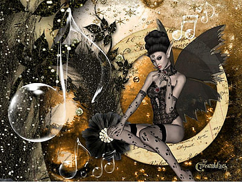 Fairy, music, abstract, fantasy HD wallpaper