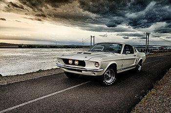 1967 Ford Mustang Shelby GT350, muscle car, on road HD wallpaper