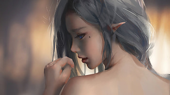 Elegant elf woman, Digital art masterpiece, background HD wallpaper