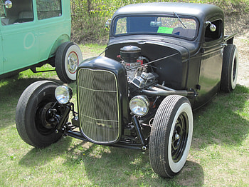 1937 Chevrolet truck, headlights, black, graphy, Engine, truck, Chevrolet HD wallpaper