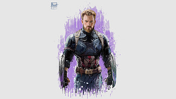 Captain America, Avengers: infinity war, 2018, artwork HD wallpaper