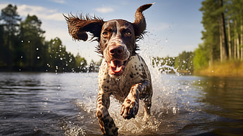 German Shorthaired Pointer Dog Playing, dog, Animal, german shorthaired pointer HD wallpaper