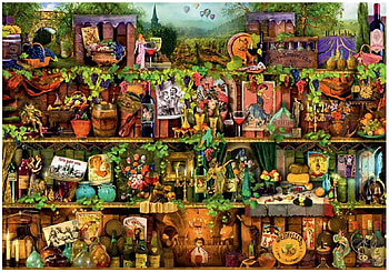 Glorious vintage, creative, shelves, aimee stewart, texture, collage HD wallpaper