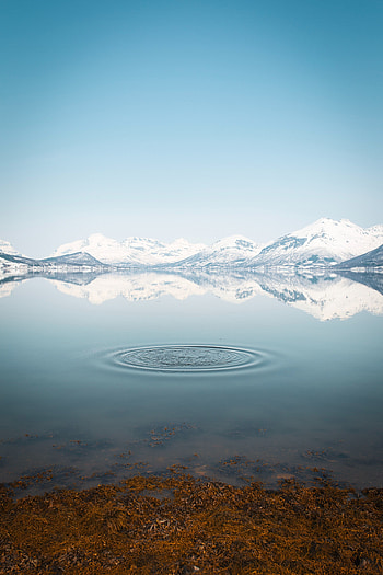 Landscape, Nature, Mountains, Waves, Snow, Lake HD phone wallpaper