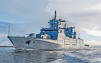 Sachsen-Anhalt, F224, , German frigate, vector art, Sachsen-Anhalt drawing, creative art, Sachsen-Anhalt art, vector drawing, abstract ships, ships drawings, German Navy HD wallpaper