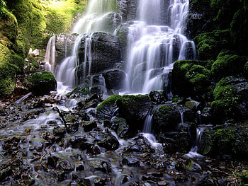 Nature, Stones, Waterfall, Cascades, Flow, Stream, Gorge HD wallpaper