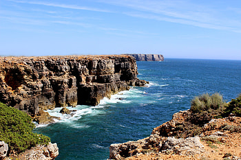 Nature, Ocean, Cliff, Portugal, Algarve HD wallpaper