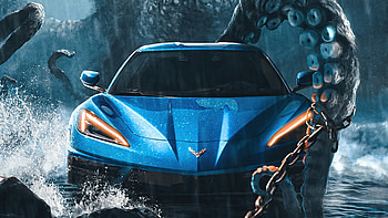Chevy C8 Corvette Sea Monster , chevrolet-corvette, chevrolet, 2021-cars HD wallpaper