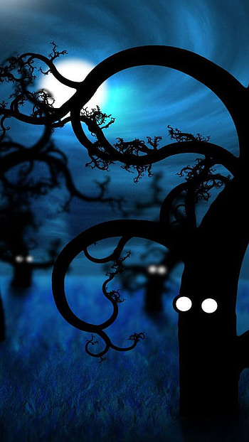 Dark tree, halloween, trick or treaty HD phone wallpaper