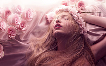 bride pink, girl, pink, model, bride HD wallpaper