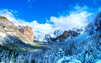 Winter, Nature, Mountains, Snow, Usa, Park, United States, Yosemite HD wallpaper