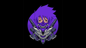 Sasuke Uchiha Naruto Minimal , naruto, anime, artist, artwork, digital-art, dark, black, behance HD wallpaper