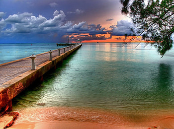 Beach, sea, nature, water, cloud HD wallpaper