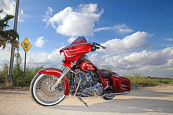 2015 Harley-Davidson Street Glide, Chrome, Bike, Red HD wallpaper
