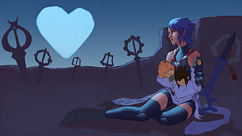 Aqua, Kingdom Hearts, Gaming, Artwork by Dmitry Borod HD wallpaper