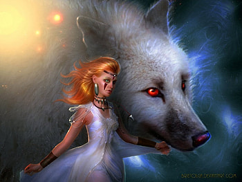 digital, abstract, princess, art HD wallpaper