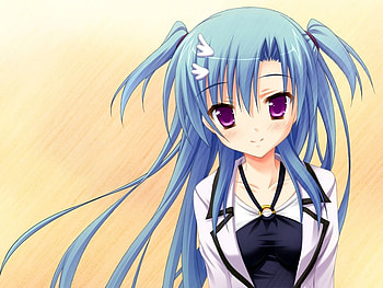 Blue Hair Anime, sweet, blue, anime, cute, manga, hair HD wallpaper