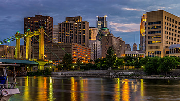 Minneapolis Skyline, Ethan Simpson HD wallpaper