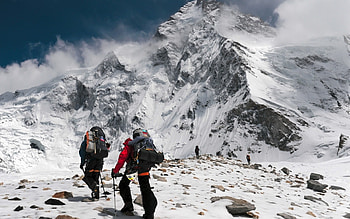Hiking people, Extreme mountains, Outdoor adventure, scenery HD wallpaper