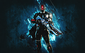 Fortnite Dark The Foundation Skin, Fortnite, main characters, blue stone background, Dark The Foundation, Fortnite skins, Dark The Foundation Skin, Dark The Foundation Fortnite, Fortnite characters HD wallpaper