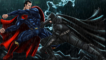 BVS Art, batman, superman, superheroes, artwork, digital-art, deviantart HD wallpaper