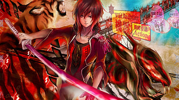 The sword fighter, drawings, anime, sword, guy HD wallpaper