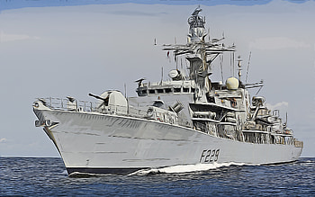HMS Lancaster, F229, , vector art, HMS Lancaster drawing, creative art, HMS Lancaster art, vector drawing, abstract ships, HMS Lancastert F229, Royal Navy HD wallpaper