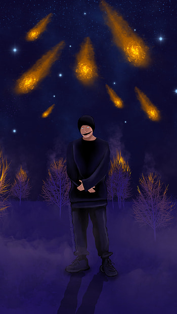 NF Meteor Rock, music, comet, night, fire, real music, galaxy, asteroid, space, nf real music, rapper HD phone wallpaper