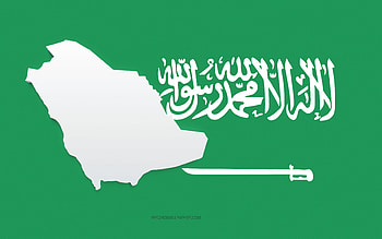 Saudi Arabia map silhouette, Flag of Saudi Arabia, silhouette on the flag, Saudi Arabia, 3d Saudi Arabia map silhouette, Saudi Arabia flag, Saudi Arabia 3d map HD wallpaper