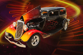 1934 Ford Street Rod Classic Car, retro, custom, car, hot rod, vintage HD wallpaper