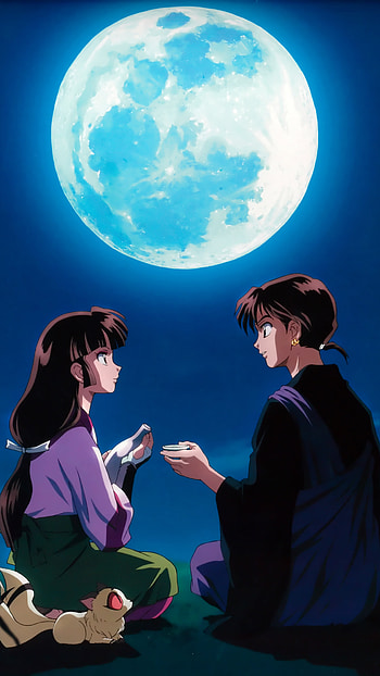 Lovers Moon, Anime, Moonlight, Love HD phone wallpaper
