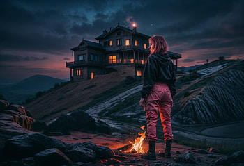 dark, abandoned, post apocalyptic, woman, Melancholic HD wallpaper