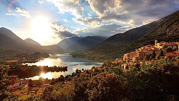 Landscape, Rivers, Mountains HD wallpaper