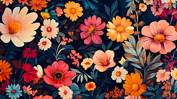 Vibrant Floral Delight - Ultra, floral pattern, flower, nature, colorful HD wallpaper