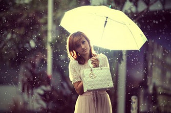 December, model, snow, flakes, woman HD wallpaper
