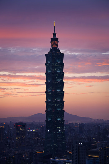 Cities, Sunset, City, Taipei, Underscraper, Underscrask HD phone wallpaper