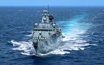 F217, Bayern, German Navy, German frigate Bayern, Brandenburg-class frigate, warships, Germany, frigate at sea HD wallpaper