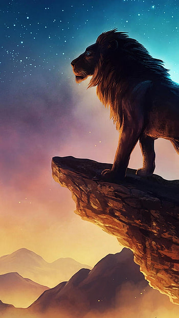 Danger Lion, Lion Art HD phone wallpaper