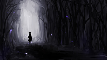 Creepy Dark Creepy, Dark, Forest, Evil, Smiles . HD wallpaper