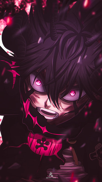 ASTA 滴下, red, art, yuno, blackclover, nero, black, demon, yami, anime HD phone wallpaper