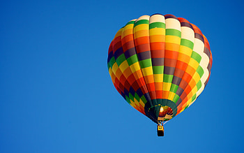 Blue sky adventure, Sports in the air, Floral balloon, Floating dreams HD wallpaper