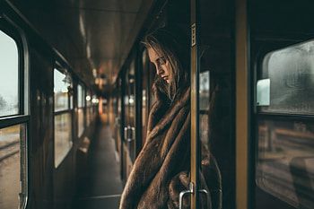 Doorway Radiance Capturing Girl Train Vibes, girls, model, graphy HD wallpaper