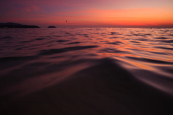 Wave Evening Sunset Landscape , wave, sunset, landscape, nature HD wallpaper