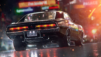 Dodge Rain City Digital Art Reflections, digital-art, dodge, reflections, city, artist, artwork, cars HD wallpaper