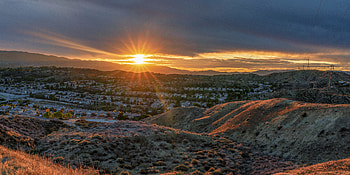 Nature, Sunset, Sun, Beams, Rays, Relief HD wallpaper